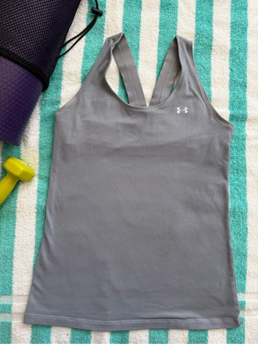 Under Armour Gray-Blue HeatGear Performance Tank